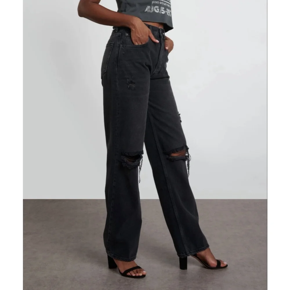 NEW with tags Boyish Black The Ziggy High-Rise Straight Leg Jeans Size 30